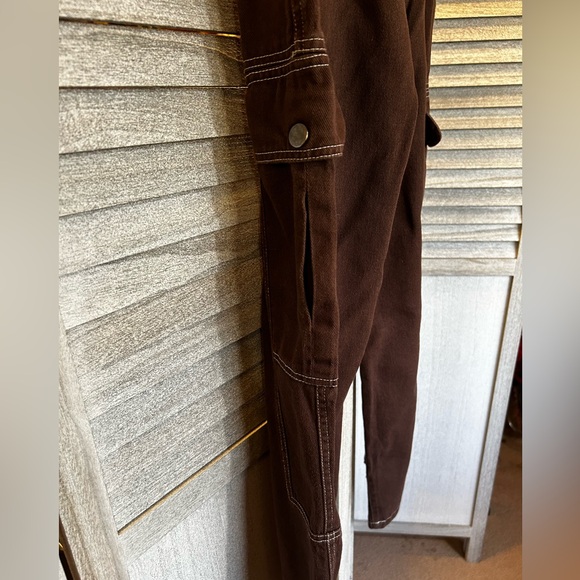 HESPERUS Brown Cargo Pants Elastic Waist Women’s Small Juniors Petites - Picture 6 of 12